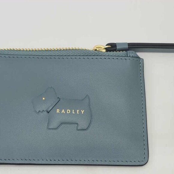 Radley London Puffy Small Zip Top Coin Purse New Blue NWT NEW - Picture 7 of 8